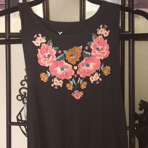 American Eagle Embroidered Tank Top